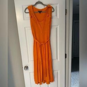 Vera Wang Orange Maxi Dress - Size M
